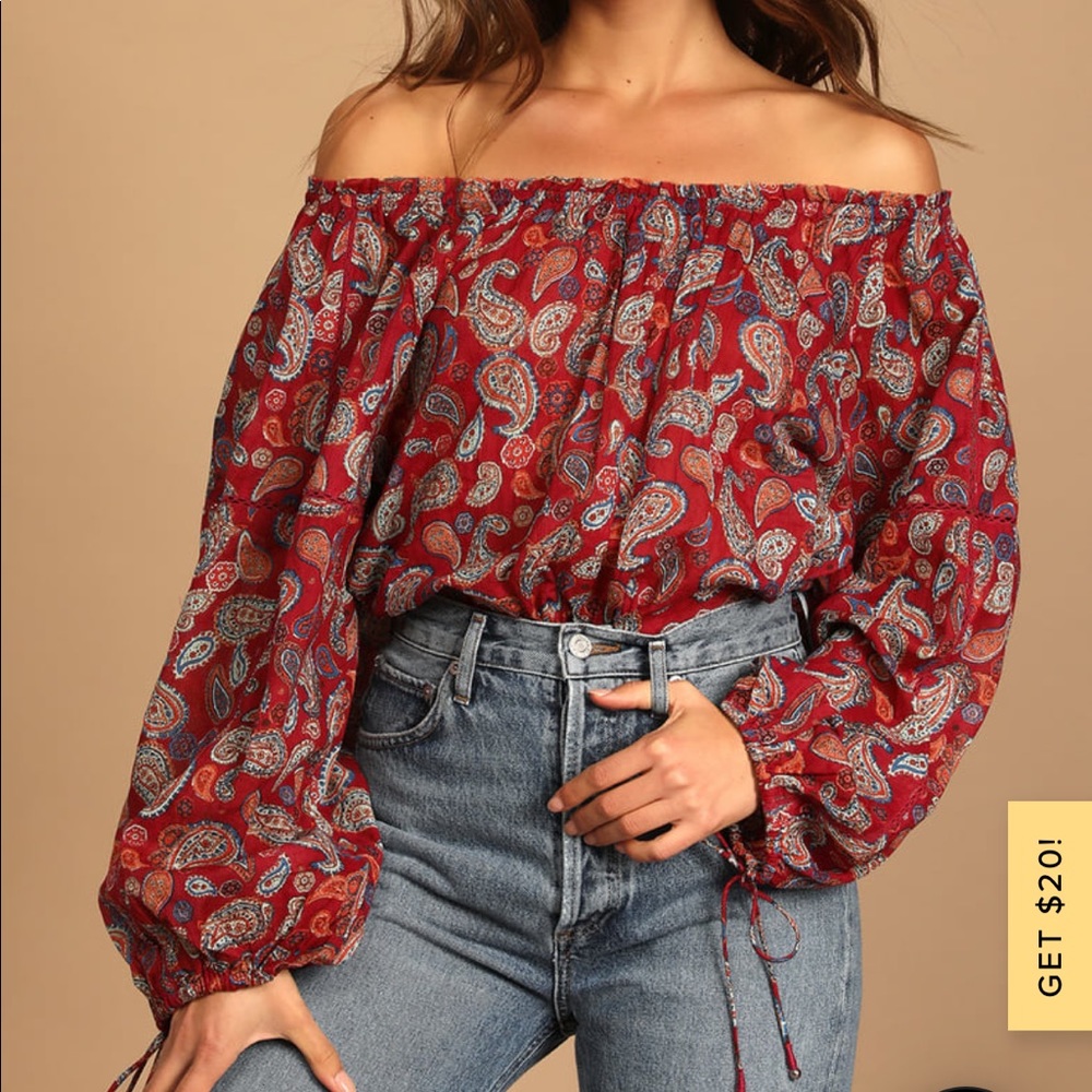 FreePeople sundown paisley long sleeve bodysuit - Picture 6 of 11